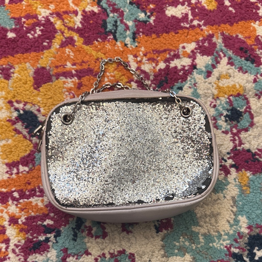 Miu Miu Silver Glitter Mini Bag - Picture 3 of 6